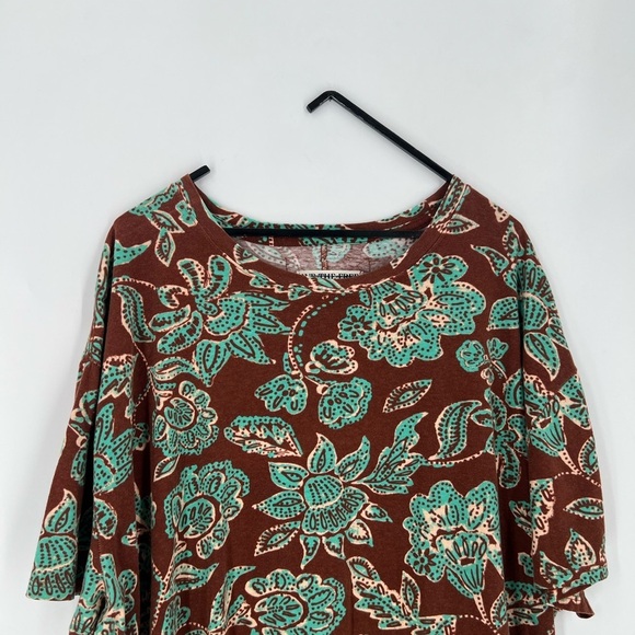We The Free Nina Printed Floral T-Shirt In Brown Combo - Picture 1 of 6